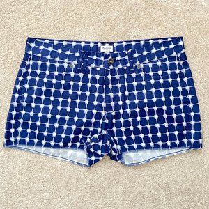 NWOT Madewell indigo and white cutoff shorts 27
